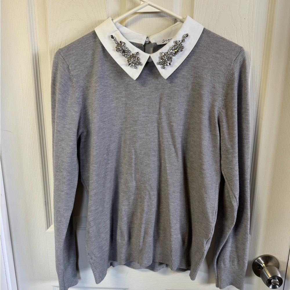 Sioni Milano Embellished Jeweled Sweater